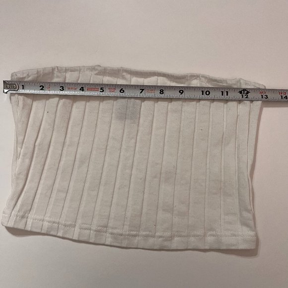 NWOT SHEIN Solid Rib-knit Tube Top and Bodycon Skirt Set White Size Small - Picture 8 of 11